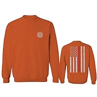 VICES AND VIRTUES American Flag Thin Red Line Firefighter Support Seal men's Crewneck Sweatshirt