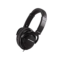 Monoprice Hi-Fi Light Weight Noise Isolationg Over-The-Ear Headphones Ideal for Portable Applications Black