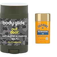 Outdoor Anti Chafe Balm 1.5oz: Fragrance free anti chafing stick & Gold Bond Friction Defense Stick, 1.75 oz., With Aloe to Soothe, Comfort & Moisturize Rough Skin