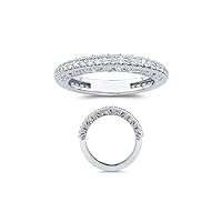 0.45-0.50 Cts SI2-I1 Clarity & I-J Color Diamond Filigree Wedding Band in 14K White Gold