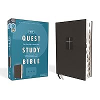 NIV, Quest Study Bible, Leathersoft, Black, Thumb Indexed, Comfort Print: The Only Q and A Study Bible