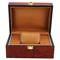 Cushion Interior Wooden Lock Clasp Solid Metal Jewelry Watch Storage Display Box Showcase Mens Gift 18.5x13.5x8.5cm