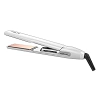 Arrojo AP-C450 White Ceramic Smoothing Iron — Dual Voltage Flat Iron — 450 Degrees in seconds — Ceramic Hair Iron for All Types of Hair — No Frizz Ceramic Plates — 1 ¼ Inches