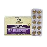 Ayurveda Livomap Tablets for Liver Health Management | Rejuvenate Liver Function | Improve Digestion and Metabolism - 100 Tablets