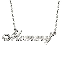 Personalized Custom Initial Pendant Name Necklaces for Women Girls in Gold Silver