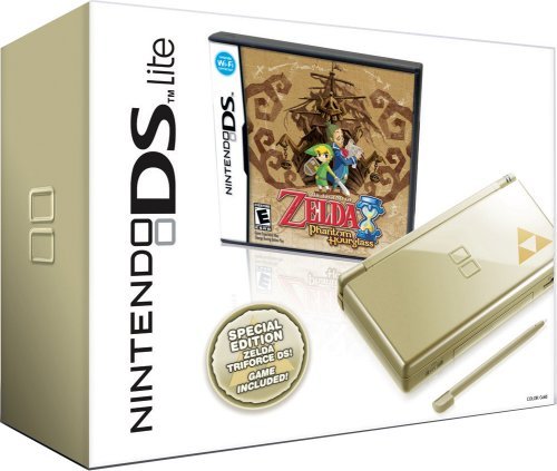 Nintendo DS Lite Gold with Legend of Zelda: Phantom Hourglass (NDS Bundle) (Renewed)