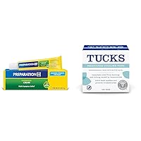 Preparation H Hemorrhoid Cream with Aloe for Multi-Symptom Relief - 1.8 Oz Tube & Tucks Medicated Cooling Pads, 100 Count – Pads with Witch Hazel