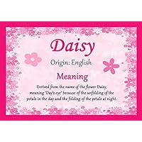 Daisy Personalized Name Meaning Certificate