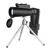 10X42 Monocular Telescope with Smartphone Holder & Tripod, IPX7 Water Proof，Compact Monoculars for Adults Kids HD Monocular Scope for Bird Watching Hunting Hiking Concert Travelling