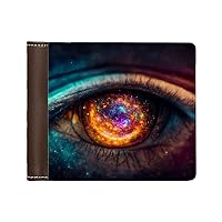 Art Eye Men's Wallet - Colorful Wallet - Space Wallet (Brown)