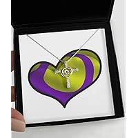 BE YOUTIFUL Gifts | Pride Heart Jewellery - Intersex Pride Gift - Subtle Coming Out - Gifts for Them - Best Pride Gift - Ally Friend Gift