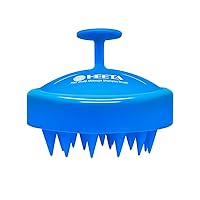 HEETA Scalp Massager Hair Growth, Scalp Scrubber with Soft Silicone Bristles for Hair Growth & Dandruff Removal, Hair Shampoo Brush for Scalp Exfoliator, Sea Blue