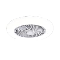 Ceiling Fans with Lamps,Ceiling Fan with Led Light,Ultra-Thin Ceiling Fans with Lamps,Remote Control Dimmable,Adjustable Wind 3-Speed,Low Noise Fan Lighting for Living Room,Dining Room/White/45