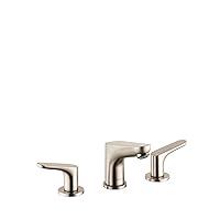 hansgrohe Focus Modern Upgrade Easy Clean 2-Handle 3 5-inch Tall Bathroom Sink Faucet in Brushed Nickel, 04369820