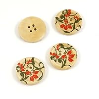 Price per 5 Pieces Sewing Sew On Buttons AD1 Lily Flower Depression for clothes in bulk wood Crafts Boutons