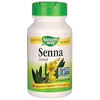 Nature's Way Senna 450 mg Herbal Laxative 100 Vegi Capsules