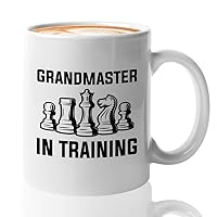 Chess Coffee Mug 11oz White Funny Chess Gifts Set Board Pieces Horse Knight Player Game Pawn Strategy - Gm In Training