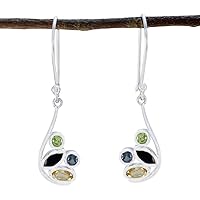 choice 925 sterling silver earring multi silver earring multi earring multi earring bezel setting earring multi earring antique jewelry for women