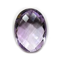 Natural Amethyst 22X15 to 16X12 MM Oval Shape Checker Cut Loose Gemstone at Wholesale Price
