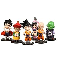 6PCS Anime Action Figure Toys, 4 Inch Dragon Theme Collectible Toys Set, Cartoon Figure Kits for Christmas Birthday Gift