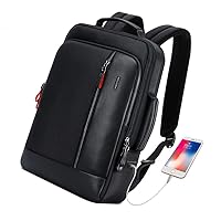 BOPai Intelligent expandable large Smart 15.6 inch Backpack Travel Friendly Water Resistant Anti-Theft Laptop Rucksack with USB Charging Business Laptop Backpack Men Black Multi-Functional