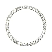Ewatchparts 3 CT CREATED DIAMOND BEZEL COMPATIBLE WITH MENS ROLEX DATEJUST 1601 16013,16233,16234 WHITE