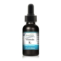 Vitamin K1 Liquid – Alcohol-Free Oral Vitamin K1 Drops - Liquid Vitamin K – Vegan, Non-GMO Vitamin Liquid Extract for Internal & External Use - 1 Fl Oz