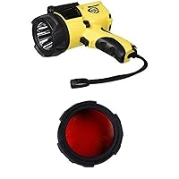 Streamlight Waypoint Spotlight with 12V DC Power Cord, Yellow and Waypoint Alkaline Filter