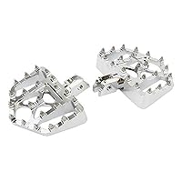 Foot Pegs For Harley Softail 2018-2023 MX Wide Fat Foot Pegs Front Rear Footrests Softail SLSB Fat Boy Breakout Low Rider FXBB Pegs Footrest (Color : Chrome Front)