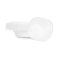 Restaurantware - Pulp Safe 8.4 x 8.4 Inch Oval Dessert Bowls, 25 No PFAS Added Dinner Bowls - Home Compostable, Heavy-Duty, White Bagasse Sustainable Bowls, Disposable