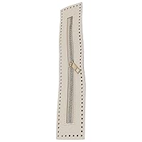 10.63 inch PU Leather Zipper Strap, Replacement Bag Zipper Straps Purse Zipper Strap for DIY Bags Making,Beige