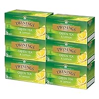 Twinings Thé Vert Citron Tea Bags 6 x 25 Bags (Green Tea Lemon)