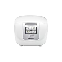 Panasonic 10 Cup (Uncooked) Rice Cooker with Fuzzy Logic and One-Touch Cooking for Brown Rice, White Rice, and Porridge or Soup – 1.8 Liter – SR-DF181 (White)