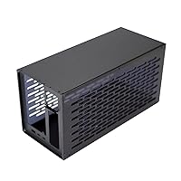 Thunderboltcompatible GPU Dock Case TH3P4G3 Metal Housing Box Support OLED Display Temperature Control Fans Kit Cooling Fan Box for TH3P4G3 Thunderbolt-Compatible GPU Dock Metal Frame Compatible