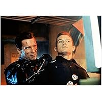 Robert Patrick as the T-1000 in Terminator Judgment Day with Arnold Schwarzenegger 8 x 10 Inch Photo