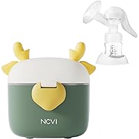 NCVI Baby Formula Dispenser Green Deer On the Go and Manual Breast Pump 5 oz