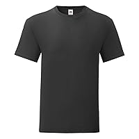 Fruit of the Loom Mens Iconic T-Shirt (XL) (Black)