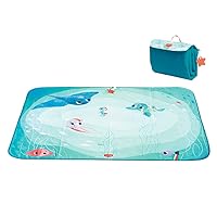 Tiny Love Outdoor Picnic Mat, XL Space Offers Plenty of Room for Play and bonding, Treasure The Ocean