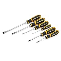 GEARWRENCH 6 Pc. Phillips/Slotted Dual Material Screwdriver Set - 80050H