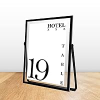 Personlize Acrylic Frame Table Number, Custome Table Number, for Wedding, Hotel and Any Table, Simple Table Number,Design Nine. (Pack of 1 to 100)