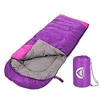 SWTMERRY Sleeping Bag 3 Seasons (Summer, Spring, Fall) Warm & Cool Weather - Lightweight,Waterproof Indoor & Outdoor Use for Kids, Teens & Adults for Hiking and Camping