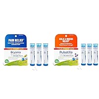 Boiron Bryonia 30C 3-Pack Homeopathic Medicine for Joint and Muscle Pain Relief Bundle with Pulsatilla 30C 3-Pack for Nasal Congestion Relief