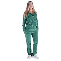 Velour Sweatsuits for Women Casual Lightweight Zip Up Hoodies and Matching Pants Athletic Clothing Sets