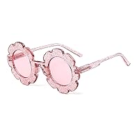 ADEWU Sunglasses for Kids Round Flower Cute Glasses UV 400 Protection Children Girl Boy Gifts