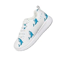 Children's Casual Shoes Boys and Girls Fashion Dolphin Design Shoes Loose Comfortable Shock Absorption Wear Resistant Suitable for Size 11.5-3 Children