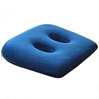 Ischial Tuberosity Seat Cushion with Two Holes for Sitting Bones-Washable & Breathable Cover Travelling,Reading,Home,Office, Yellow