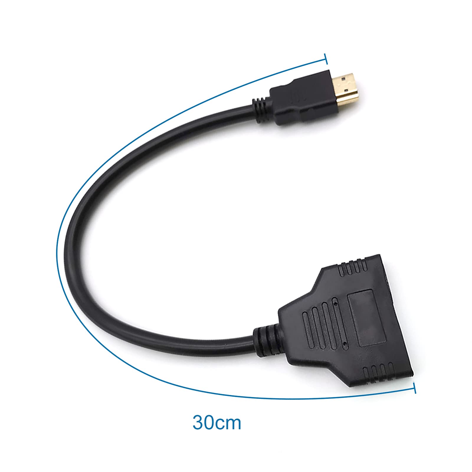 HDMI Splitter Adapter Cable - HDMI Splitter 1 in 2 Out/HDMI Male to Dual HDMI Female 1 to 2 Way for HDMI HD, LED, LCD, TV, Support Two TVs at The Same Time