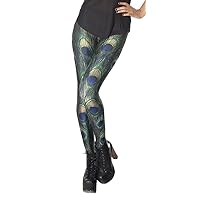 QZUnique Leggings for Women, Halloween Full-Length Printed Legging Footless Elastic Yoga Pants, Regular and Plus Size