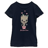 Marvel Guardians of The Galaxy Classic Cute Groot Girl's Solid Crew Tee