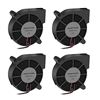 4PCS 3D Printer Blower Fan 5015 DC 24V Brushless Cooling Fan Oil Bearing 50x50x15mm Fan with 2 Pin Terminal for Humidifier Aromatherapy Repair Replacement Hotend Extruder Heatsinks(24V 0.1A)